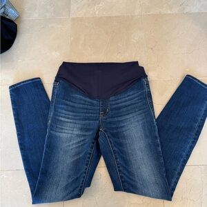 Madewell Maternity Skinny Jeans Size 24 Dark Wash Over Belly